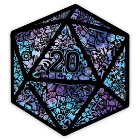 Mosaic D20 Sticker product image