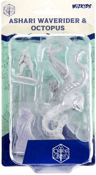Critical Role Unpainted Minis: Ashari Waverider & Octopus