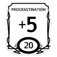 Procrastination Stat Block Waterproof Sticker product image