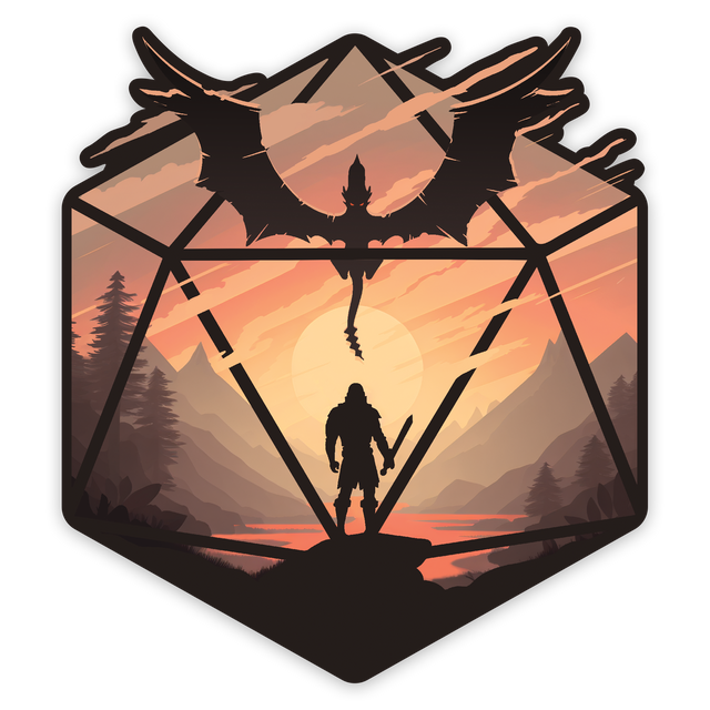 Staredown D20 Waterproof Sticker product image