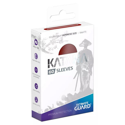 Ultimate Guard Katana Japanese Size Sleeves: Red (60ct)