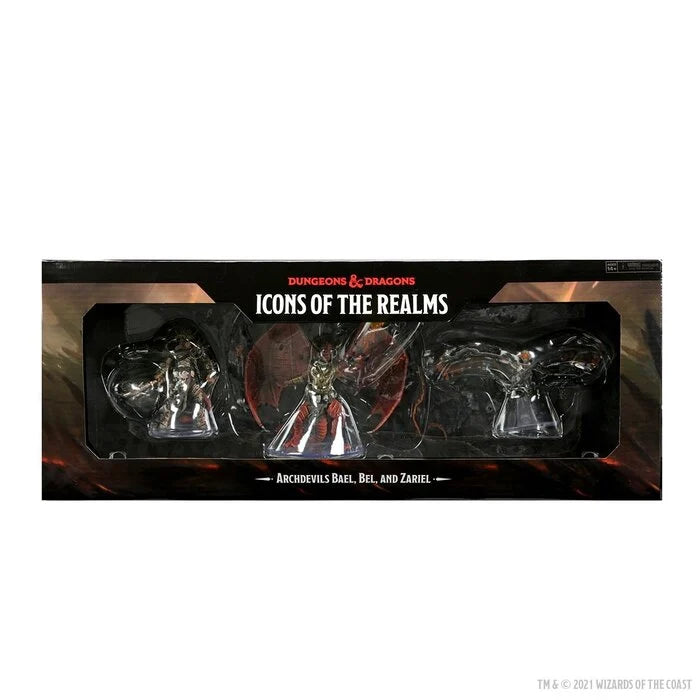 D&D Icons of the Realms: Archdevils Bael, Bel, Zariel Premium Painted Miniature Set
