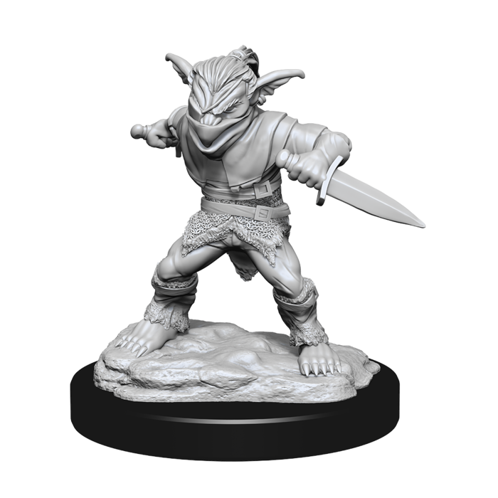Nolzur's Marvelous Miniatures: Goblin Rogue Male & Goblin Bard Female